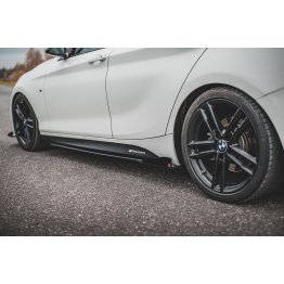 Накладки сплиттеры на пороги на BMW 1 F20 / F21 M-Pack / M140i рестайл